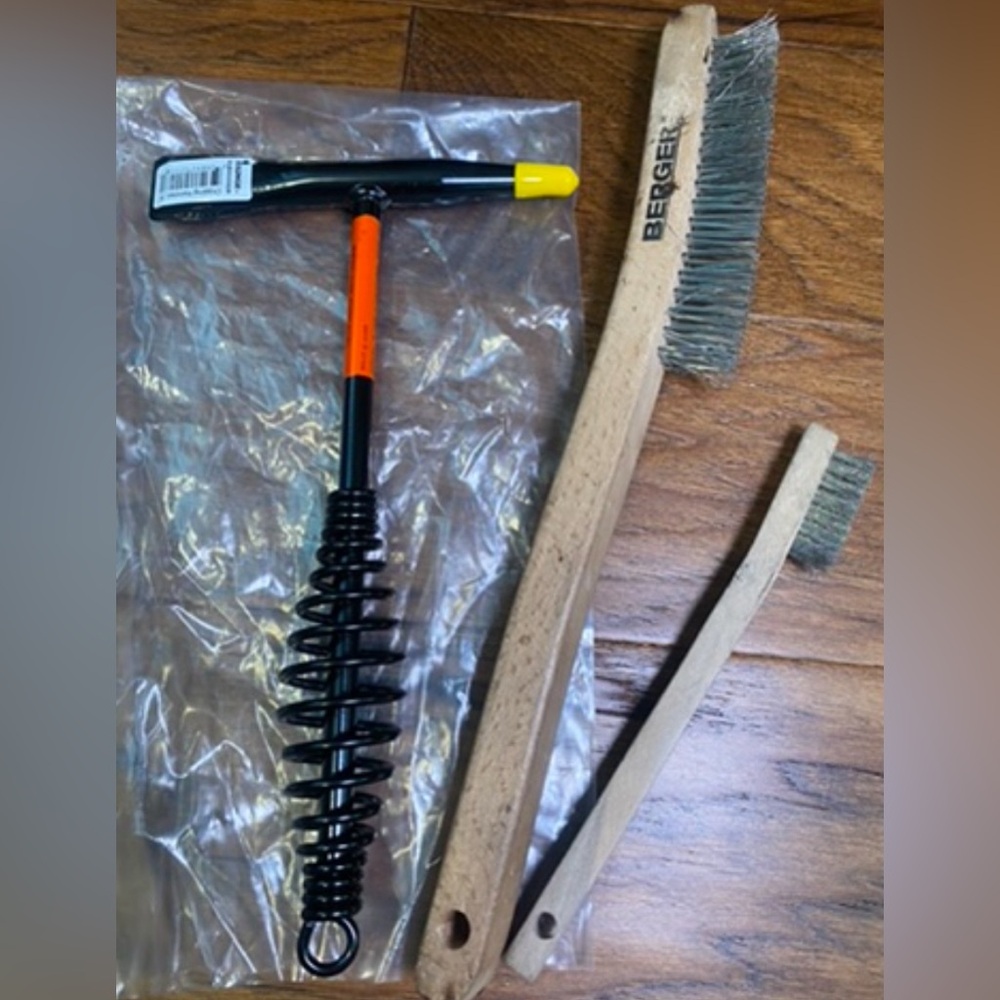 New Radnor Model H Coil Handle Chipping Hammer W/Cone & Chisel & Brush Set Incld